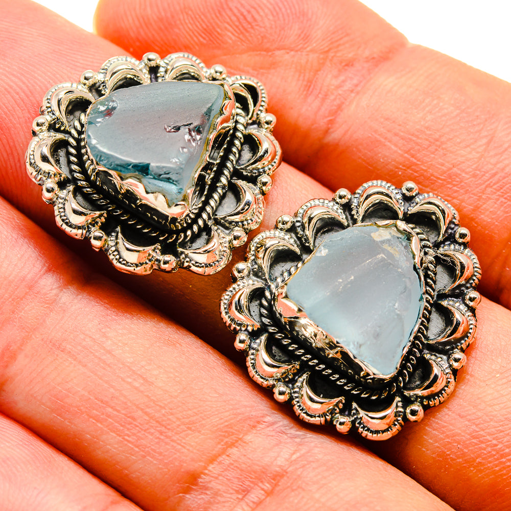Aquamarine Earrings handcrafted by Ana Silver Co - EARR415722