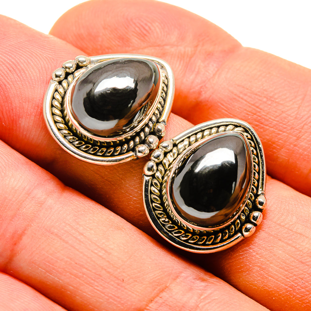 Hematite Earrings handcrafted by Ana Silver Co - EARR415724