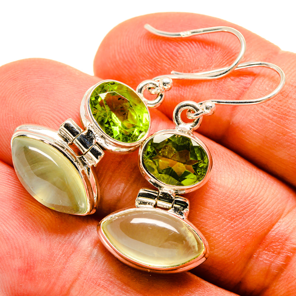 Prehnite Earrings handcrafted by Ana Silver Co - EARR415739