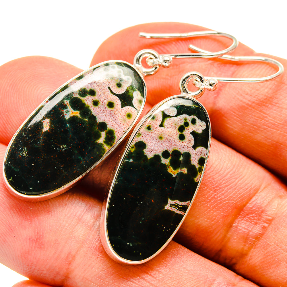 Ocean Jasper Earrings handcrafted by Ana Silver Co - EARR415748