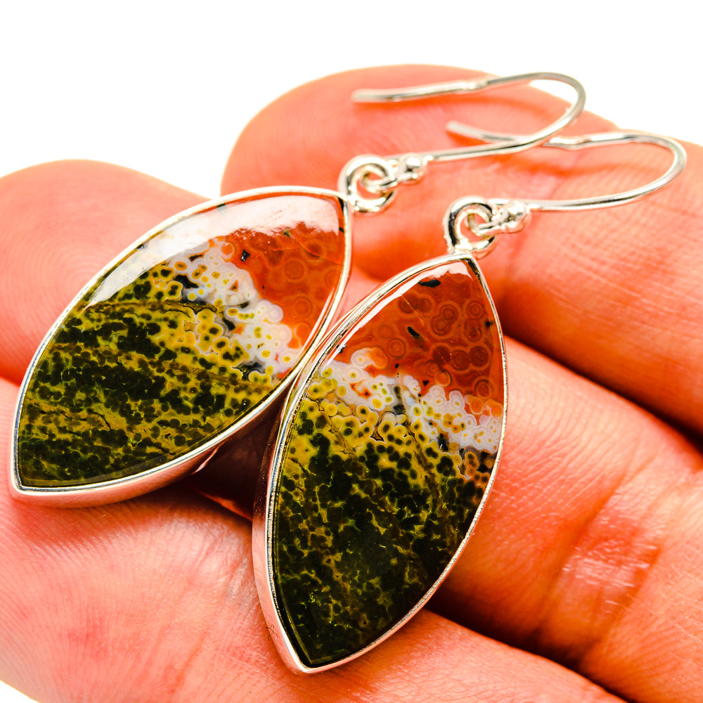 Ocean Jasper Earrings handcrafted by Ana Silver Co - EARR415750