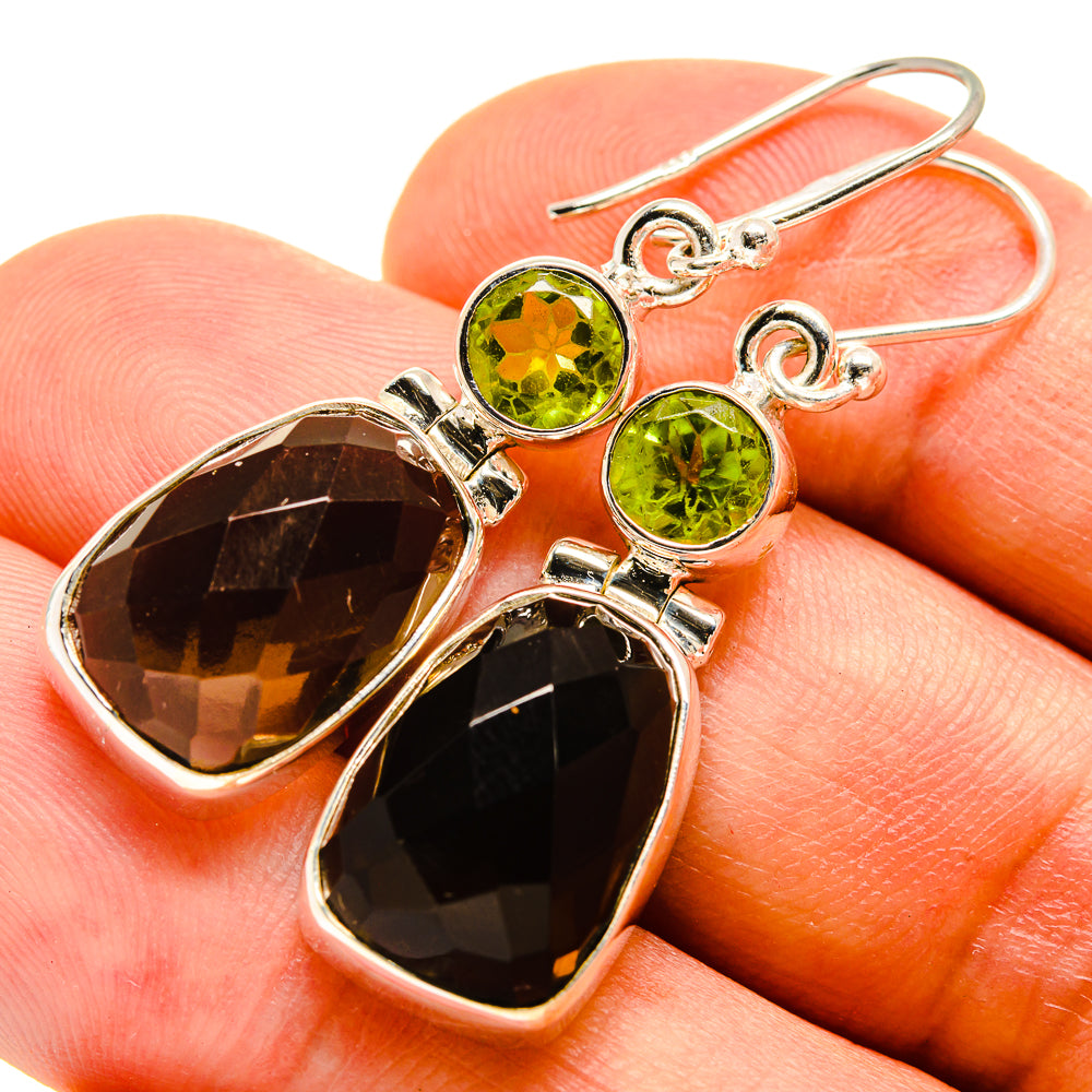 Smoky Quartz Earrings handcrafted by Ana Silver Co - EARR415757