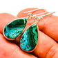 Malachite In Chrysocolla Earrings handcrafted by Ana Silver Co - EARR415762