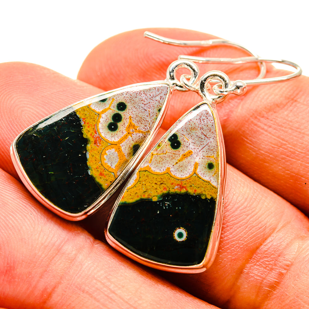 Ocean Jasper Earrings handcrafted by Ana Silver Co - EARR415771