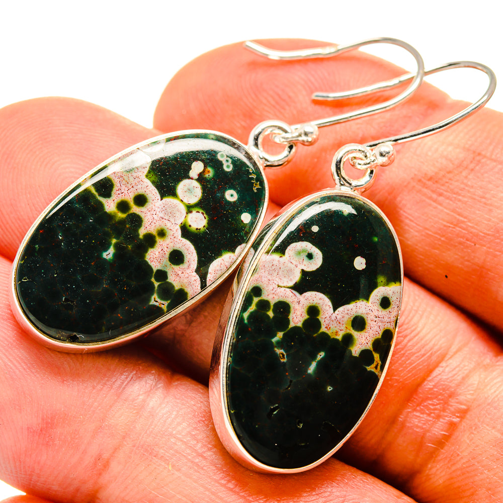 Ocean Jasper Earrings handcrafted by Ana Silver Co - EARR415789