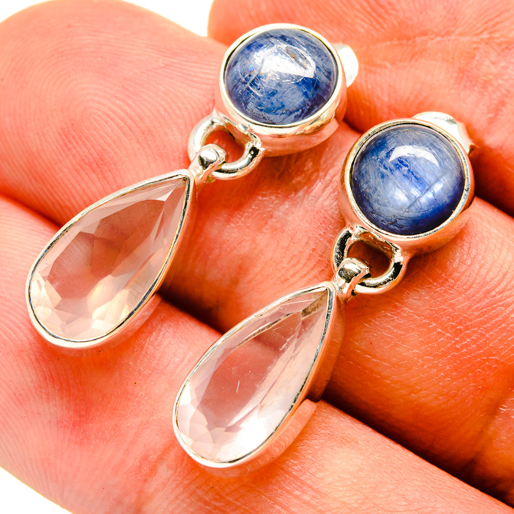 Rose Quartz Earrings handcrafted by Ana Silver Co - EARR415795