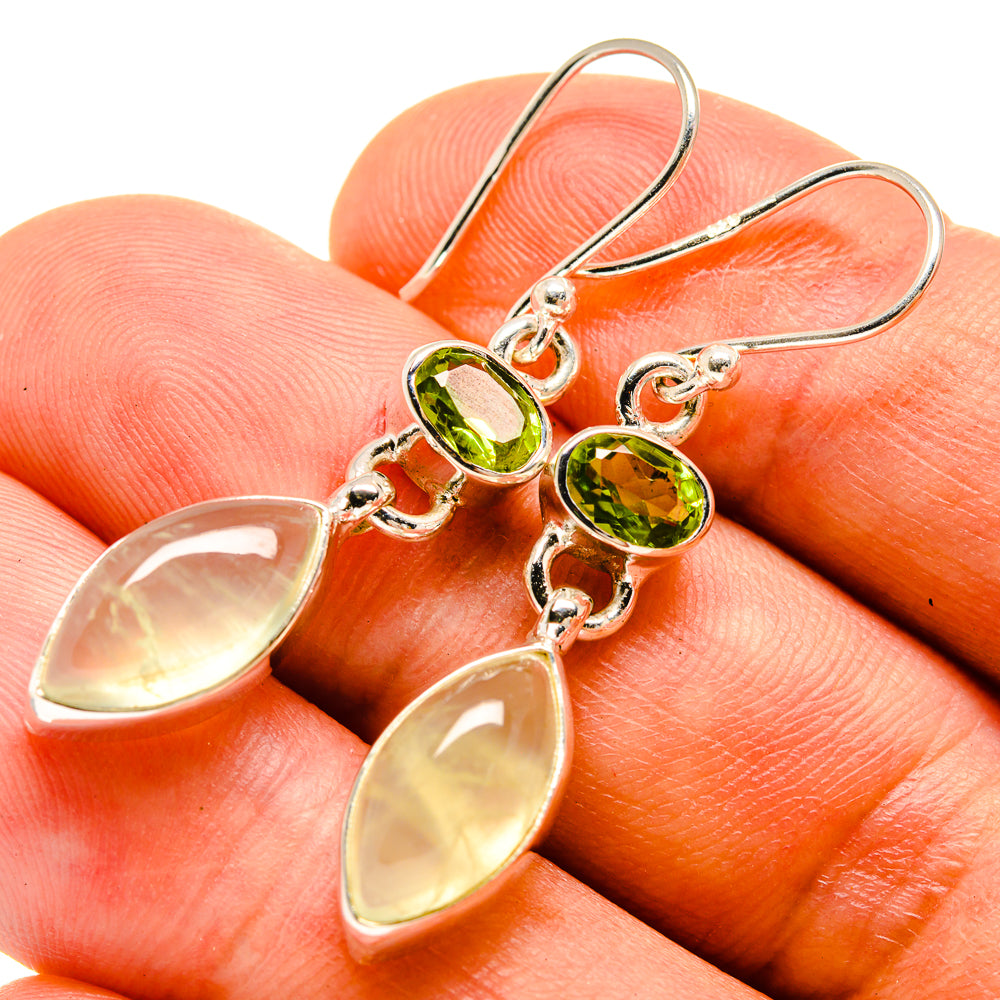 Prehnite Earrings handcrafted by Ana Silver Co - EARR415798
