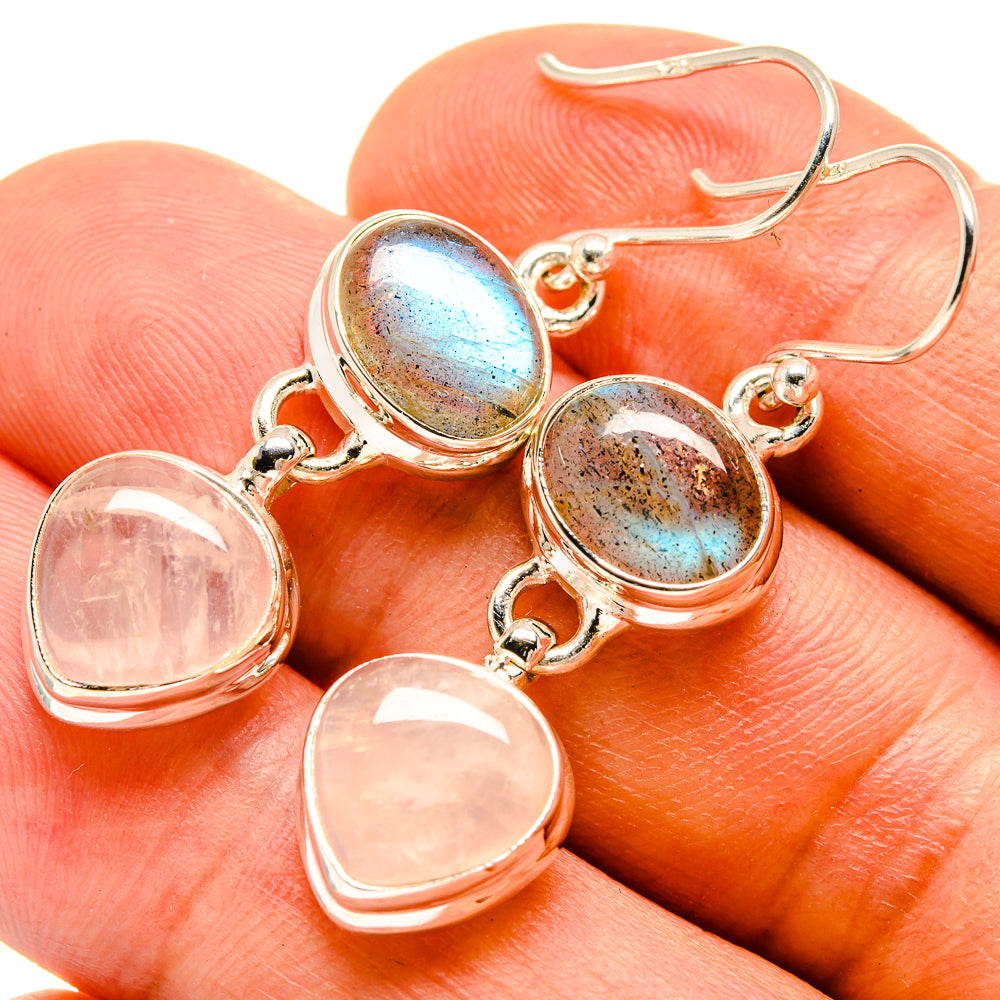 Rainbow Moonstone Earrings handcrafted by Ana Silver Co - EARR415810