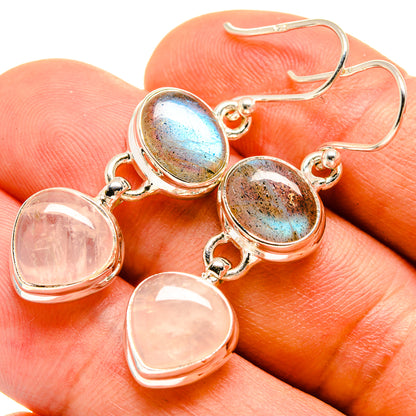 Rainbow Moonstone Earrings handcrafted by Ana Silver Co - EARR415810