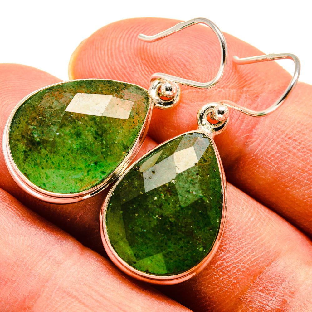Green Aventurine Earrings handcrafted by Ana Silver Co - EARR415820
