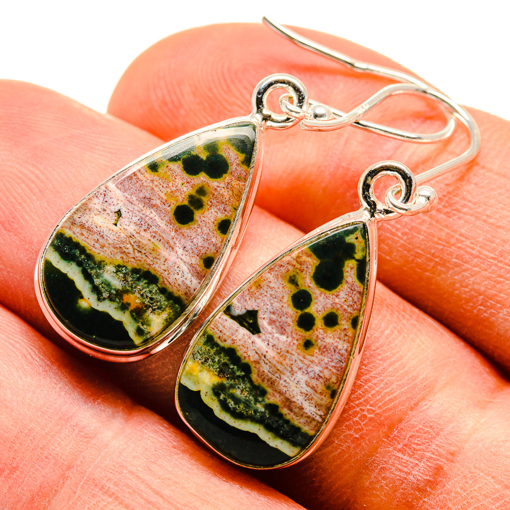 Ocean Jasper Earrings handcrafted by Ana Silver Co - EARR415823