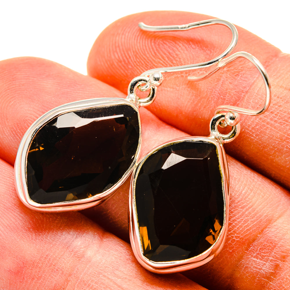 Smoky Quartz Earrings handcrafted by Ana Silver Co - EARR415827