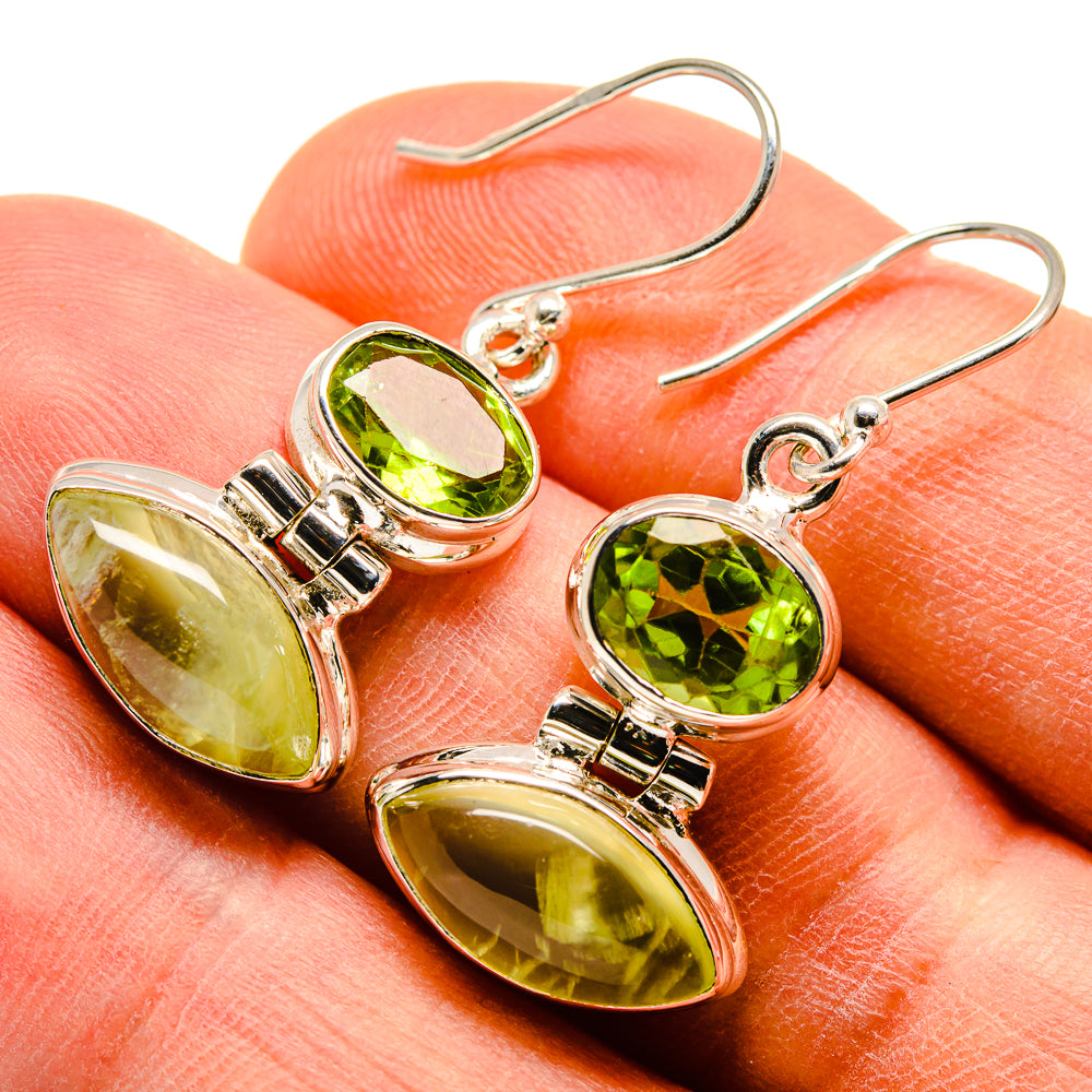 Prehnite Earrings handcrafted by Ana Silver Co - EARR415831