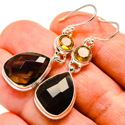 Smoky Quartz Earrings handcrafted by Ana Silver Co - EARR415833