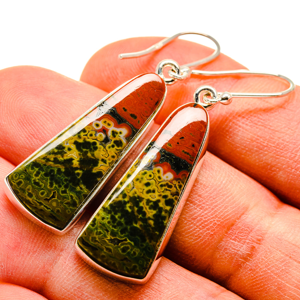 Ocean Jasper Earrings handcrafted by Ana Silver Co - EARR415837