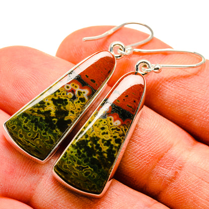 Ocean Jasper Earrings handcrafted by Ana Silver Co - EARR415837