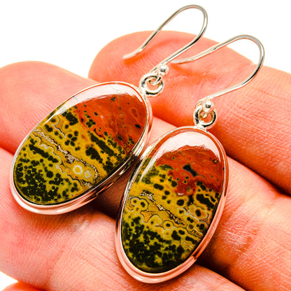 Ocean Jasper Earrings handcrafted by Ana Silver Co - EARR415838
