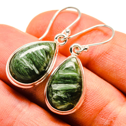 Seraphinite Earrings handcrafted by Ana Silver Co - EARR415840