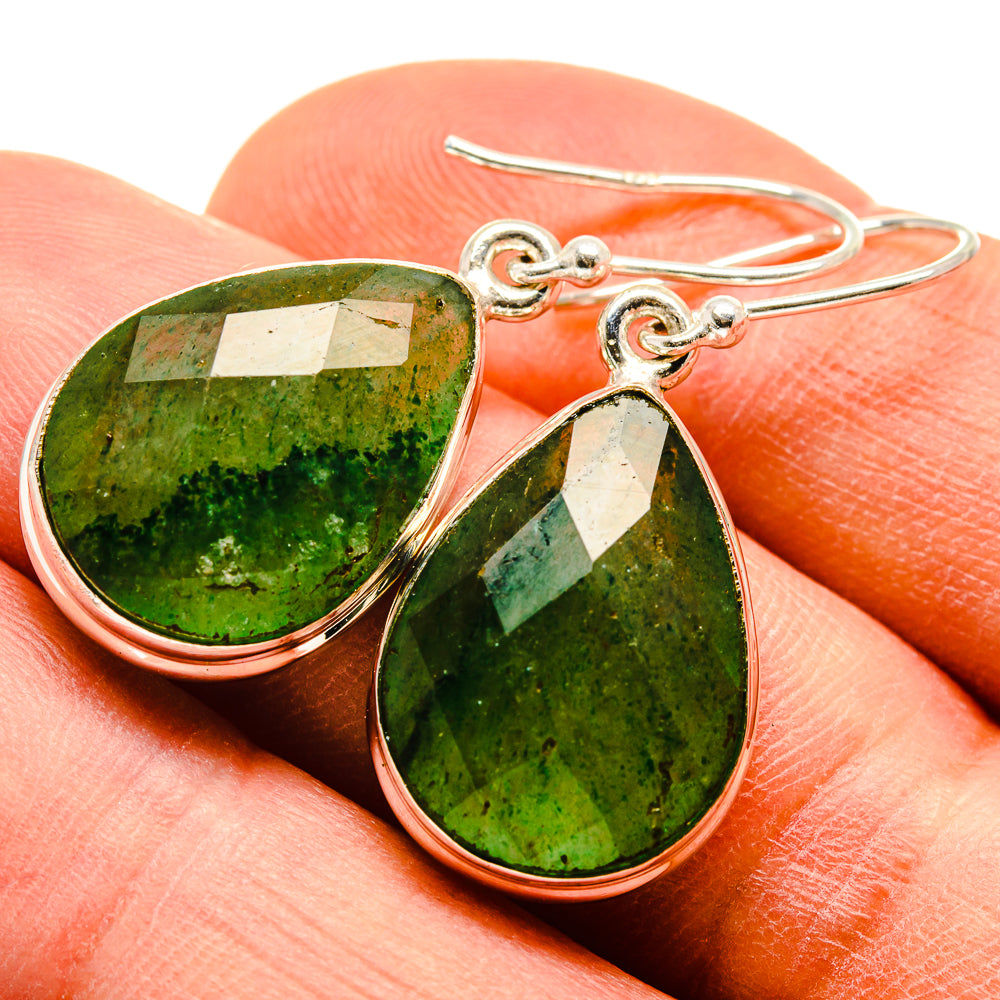 Green Aventurine Earrings handcrafted by Ana Silver Co - EARR415841