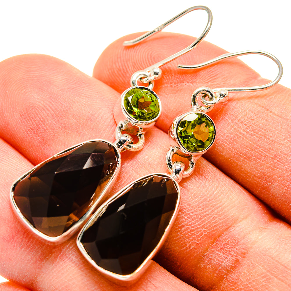 Smoky Quartz Earrings handcrafted by Ana Silver Co - EARR415844