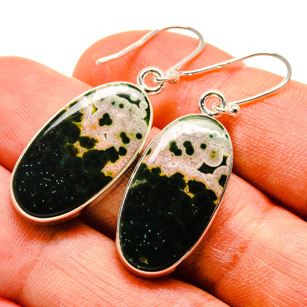 Ocean Jasper Earrings handcrafted by Ana Silver Co - EARR415846