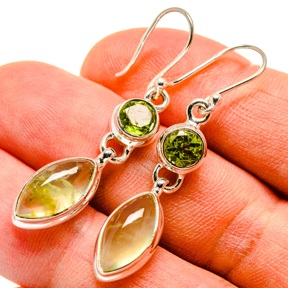 Prehnite Earrings handcrafted by Ana Silver Co - EARR415848