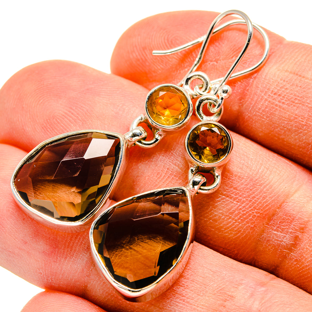Smoky Quartz Earrings handcrafted by Ana Silver Co - EARR415851