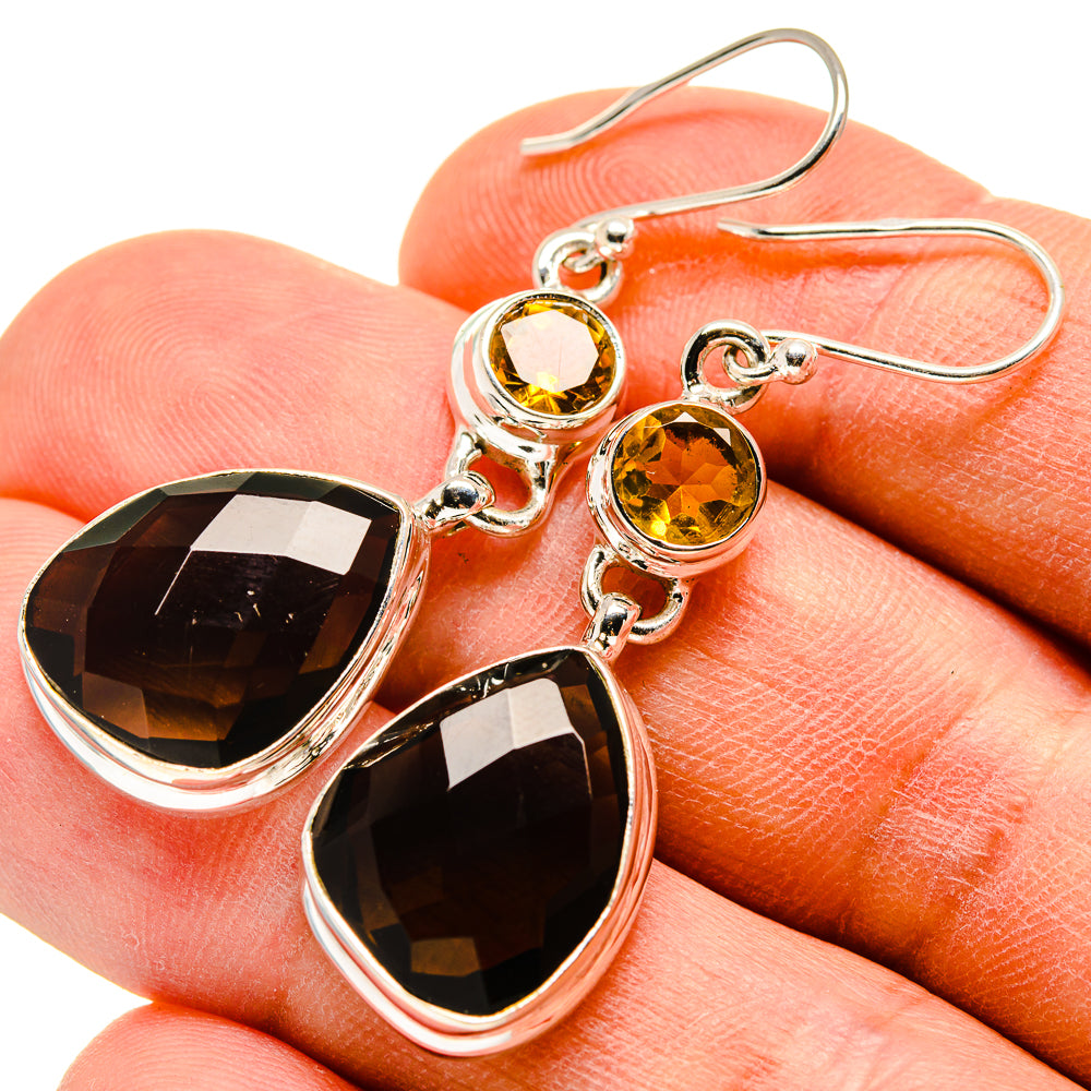 Smoky Quartz Earrings handcrafted by Ana Silver Co - EARR415862