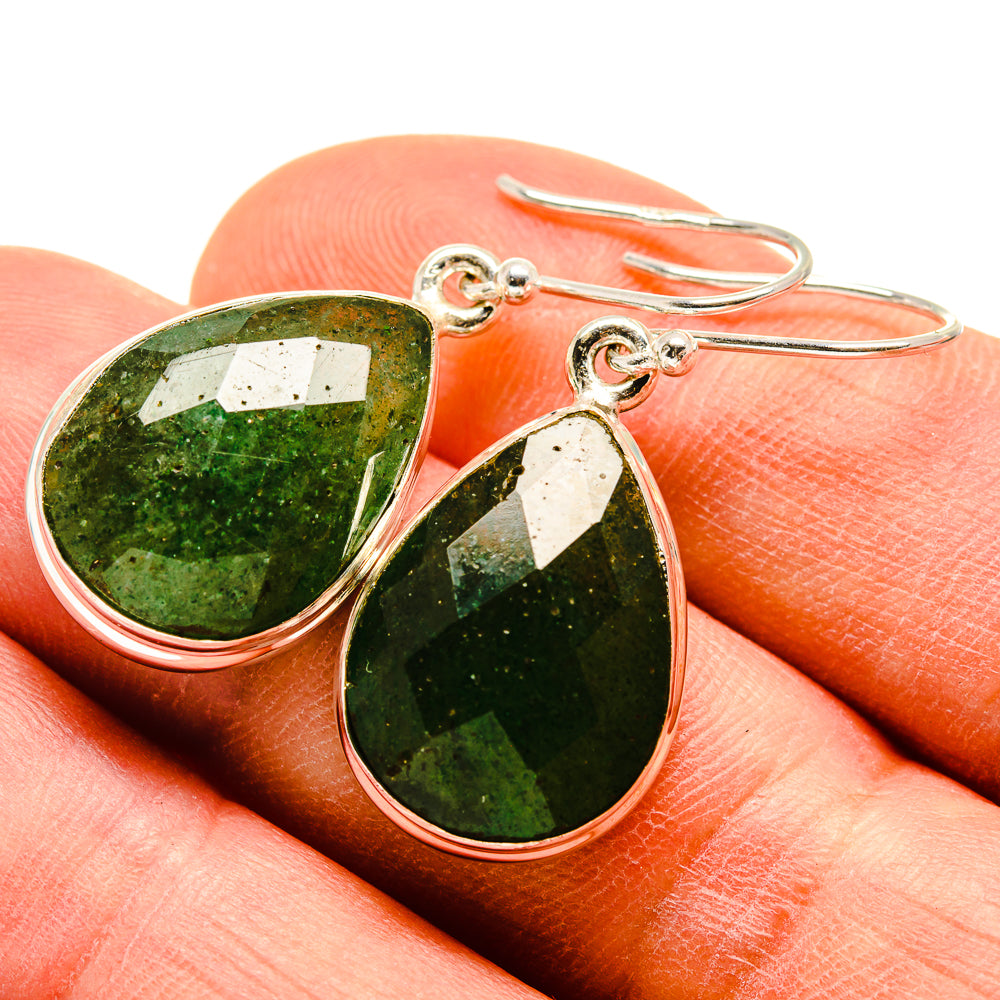 Green Aventurine Earrings handcrafted by Ana Silver Co - EARR415868