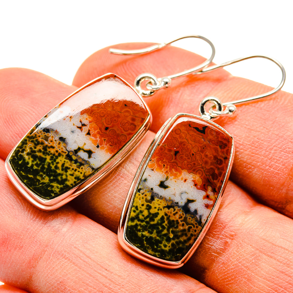 Ocean Jasper Earrings handcrafted by Ana Silver Co - EARR415870