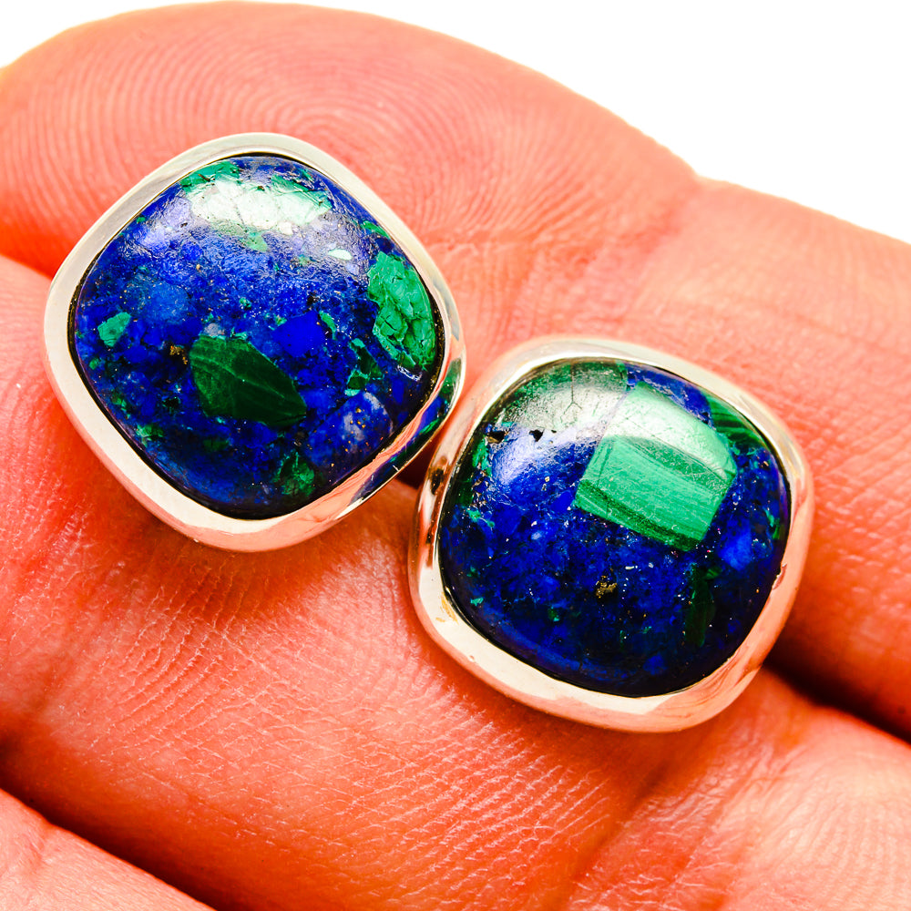 Azurite Earrings handcrafted by Ana Silver Co - EARR415872