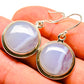 Blue Lace Agate Earrings handcrafted by Ana Silver Co - EARR415884