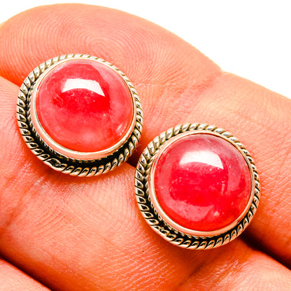 Rhodochrosite Earrings handcrafted by Ana Silver Co - EARR415888