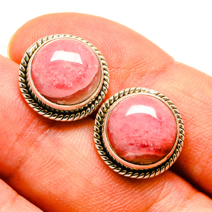 Rhodochrosite Earrings handcrafted by Ana Silver Co - EARR415893