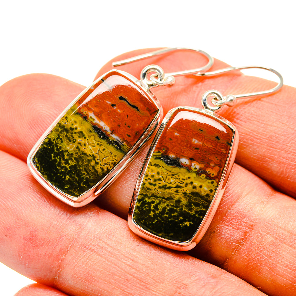 Ocean Jasper Earrings handcrafted by Ana Silver Co - EARR415904