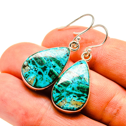Chrysocolla Earrings handcrafted by Ana Silver Co - EARR415906