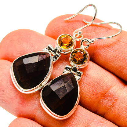Smoky Quartz Earrings handcrafted by Ana Silver Co - EARR415908