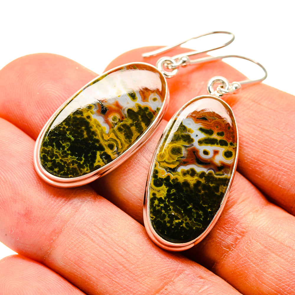 Ocean Jasper Earrings handcrafted by Ana Silver Co - EARR415910