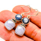 Blue Lace Agate Earrings handcrafted by Ana Silver Co - EARR415918