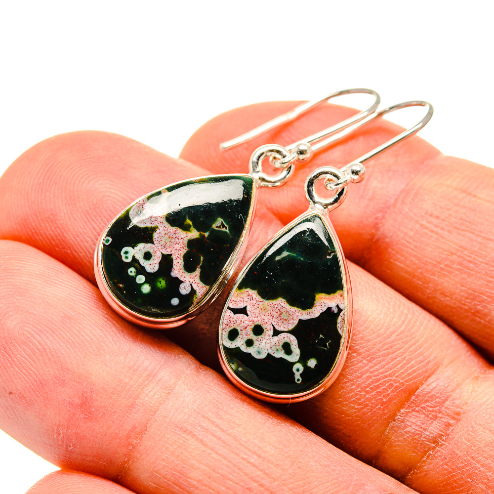 Ocean Jasper Earrings handcrafted by Ana Silver Co - EARR415919