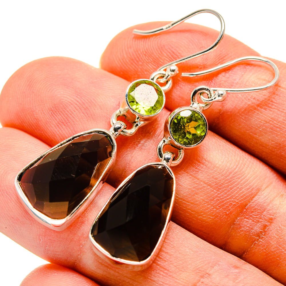 Smoky Quartz Earrings handcrafted by Ana Silver Co - EARR415923