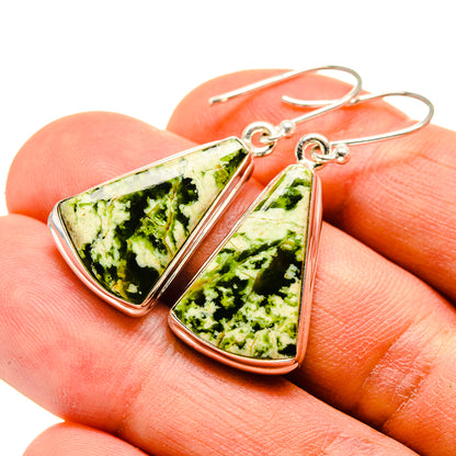 Australian Green Opal Earrings handcrafted by Ana Silver Co - EARR415927