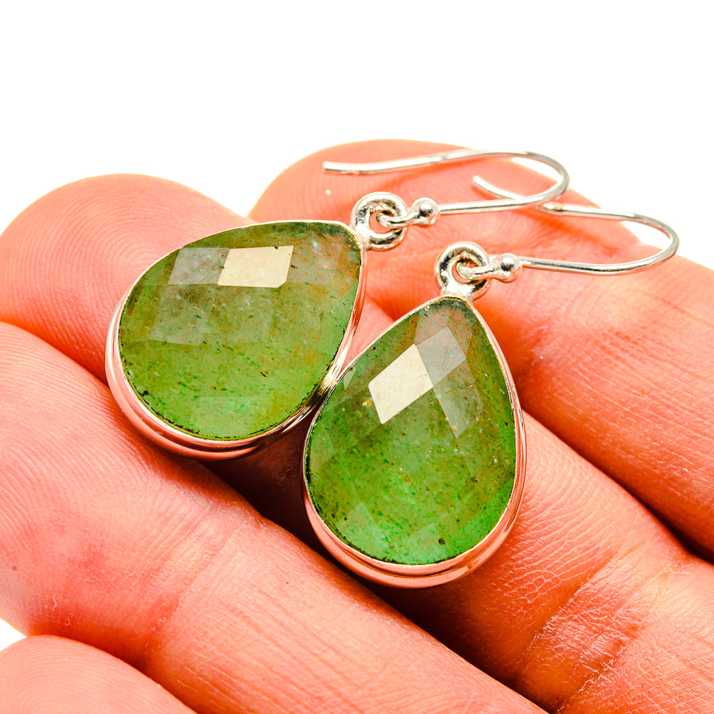 Green Aventurine Earrings handcrafted by Ana Silver Co - EARR415936