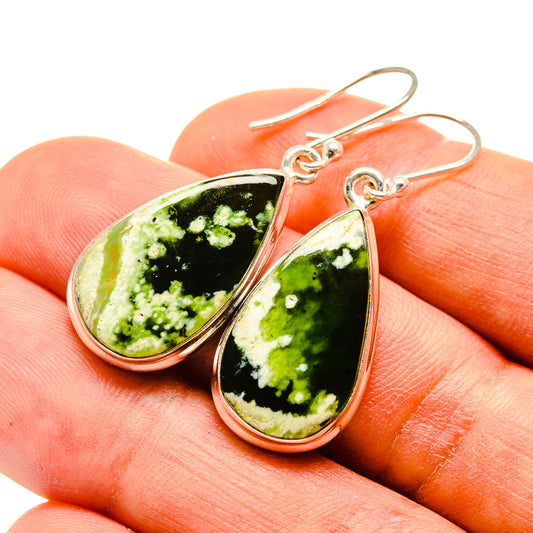 Australian Green Opal Earrings handcrafted by Ana Silver Co - EARR415944