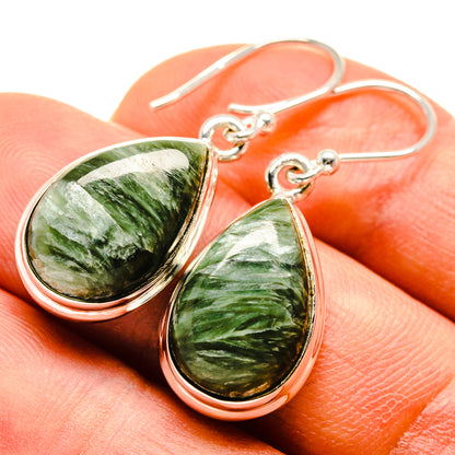 Seraphinite Earrings handcrafted by Ana Silver Co - EARR415950