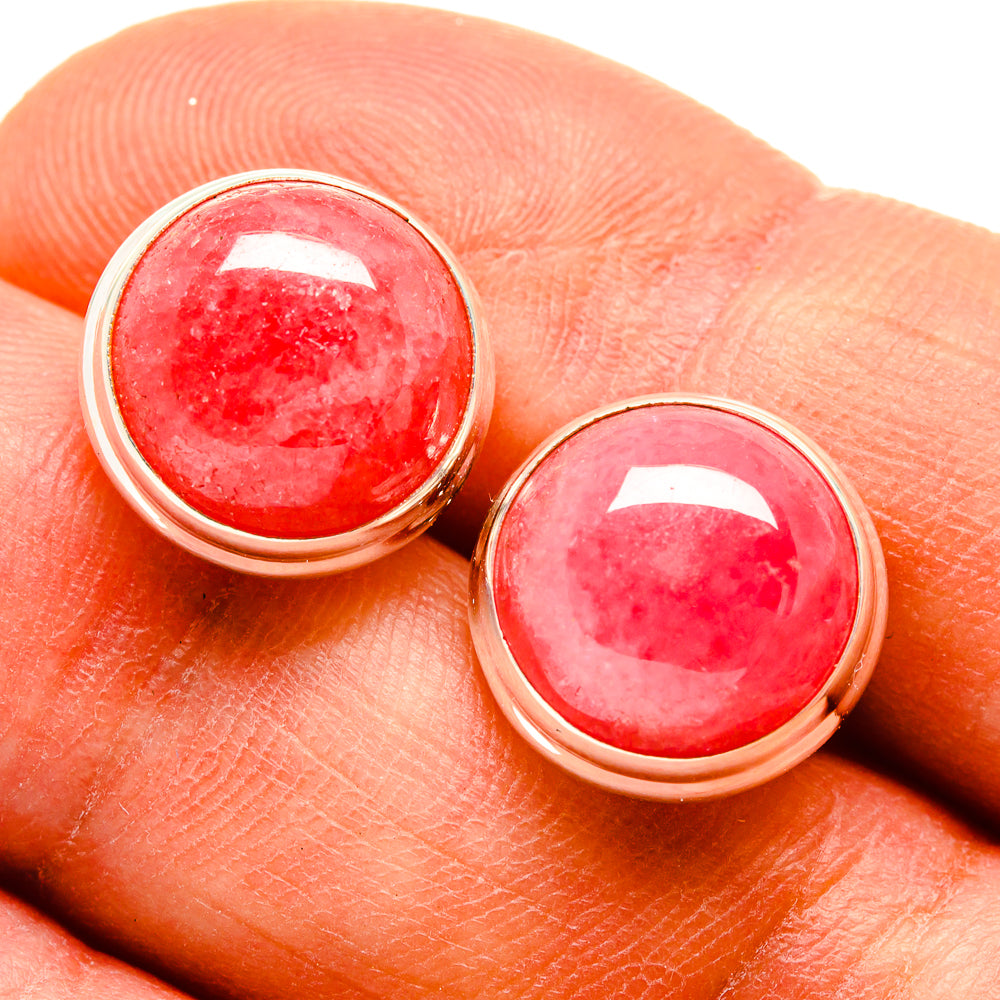 Rhodonite Earrings handcrafted by Ana Silver Co - EARR415953