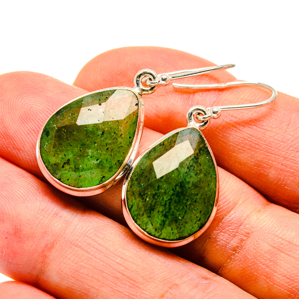 Green Aventurine Earrings handcrafted by Ana Silver Co - EARR415959