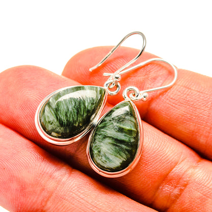 Seraphinite Earrings handcrafted by Ana Silver Co - EARR415961