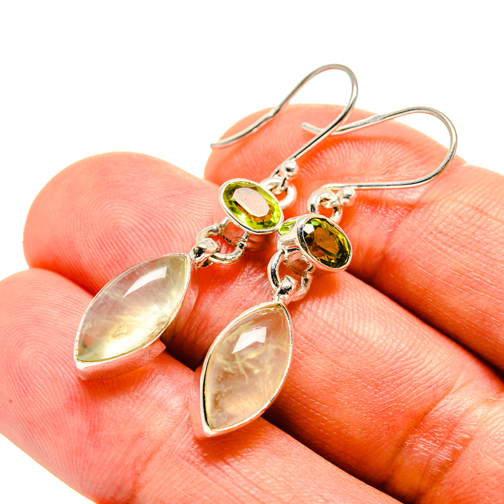 Prehnite Earrings handcrafted by Ana Silver Co - EARR415963