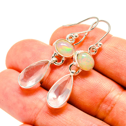 Rose Quartz Earrings handcrafted by Ana Silver Co - EARR415967